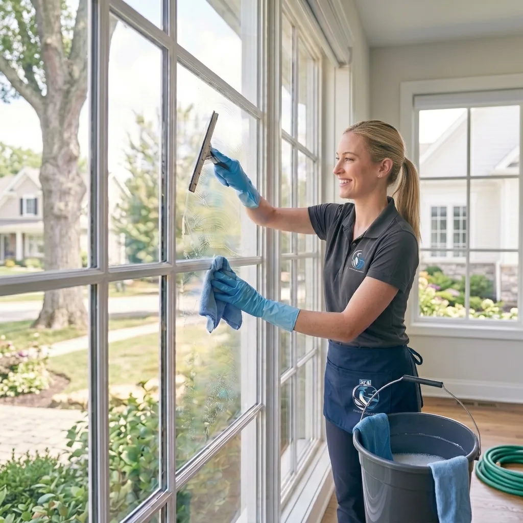 Window cleaning squeegee